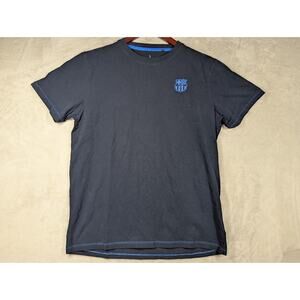 Official FC Barcelona Shirt Navy Blue Barça Essentials Collection Size LARGE
